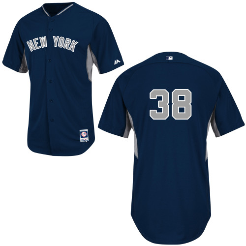 Justin Wilson #38 MLB Jersey-New York Yankees Men's Authentic 2014 Navy Cool Base BP Baseball Jersey - Click Image to Close